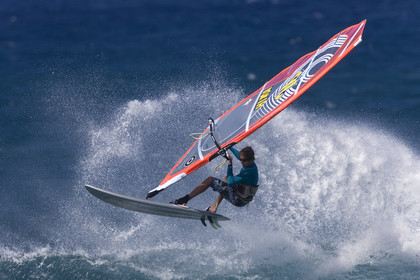 Windsurf in waves at Hookip'a Beach - North Shore Maui - Hawaii.