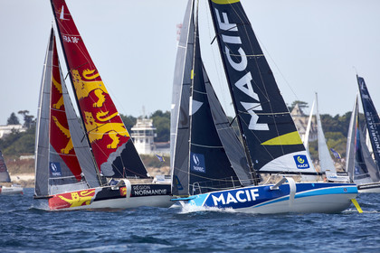 22_33079   © Thierry Martinez.PORT LA FORET, FRANCE. 28 Aout  2022.53éme édition de la Solitaire du Figaro.Départ de la 2éme étape , Port La Forêt   Royan (635NM).