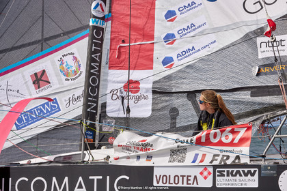 23_22115   © Thierry Martinez. LES SABLES D'OLONNE, 85 - FRANCE 25 septembre 2023.Départ MINI TRANSAT 2023. Départ du Dimanche 24 septembre retardé au Lundi 25 Sept .Les Sables d’Olonne (FRA)    Santa Cruz de la Palma ( Canaries)    St François ( Guadeloupe): 4050 NM.