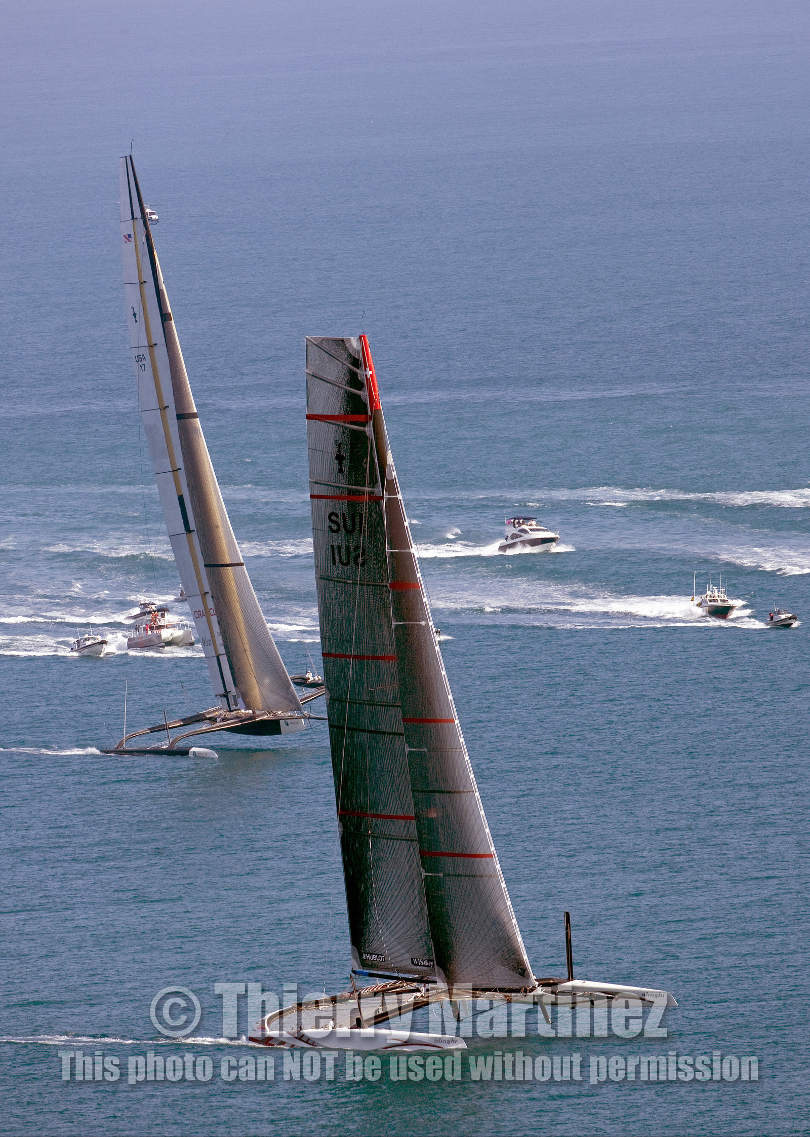 33rd  AMERICA'S CUP Valencia Spain, February 2010 - Defender:  ALINGHI (ALINGHI 5) vs Challenger : BMW Oracle Racing (USA 17)