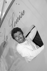 Thierry Dubois (FRA) et son bateau LA LOUISE