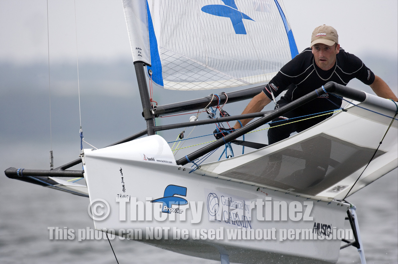 06_12358  © Th.Martinez. HORSENS, DENMARK,  24 July 2006 . .International Moth World 2006 (22-29 July 2006) .Day 1. Race 2. SIMON PAYNE (GBR4076).