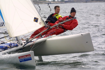 01_0503D-©ThMartinez- Sweden 1st 3rd August 2001. Archipelago Raid (Catamaran Formula 18).Eskil Degsell (SWE) & Anders Perols (SWE)
