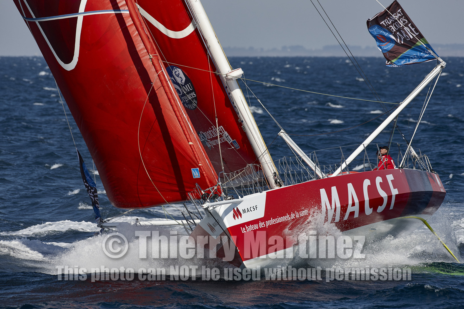MACSF , Bertrand de Broc et Marc Guillemot avant la Transat Jacques Vabre 2015.