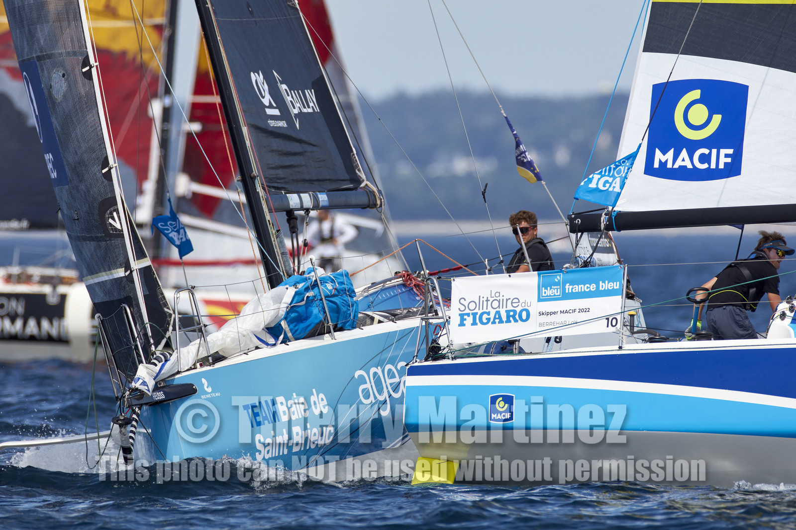 22_33128   © Thierry Martinez.PORT LA FORET, FRANCE. 28 Aout  2022.53éme édition de la Solitaire du Figaro.Départ de la 2éme étape , Port La Forêt   Royan (635NM).