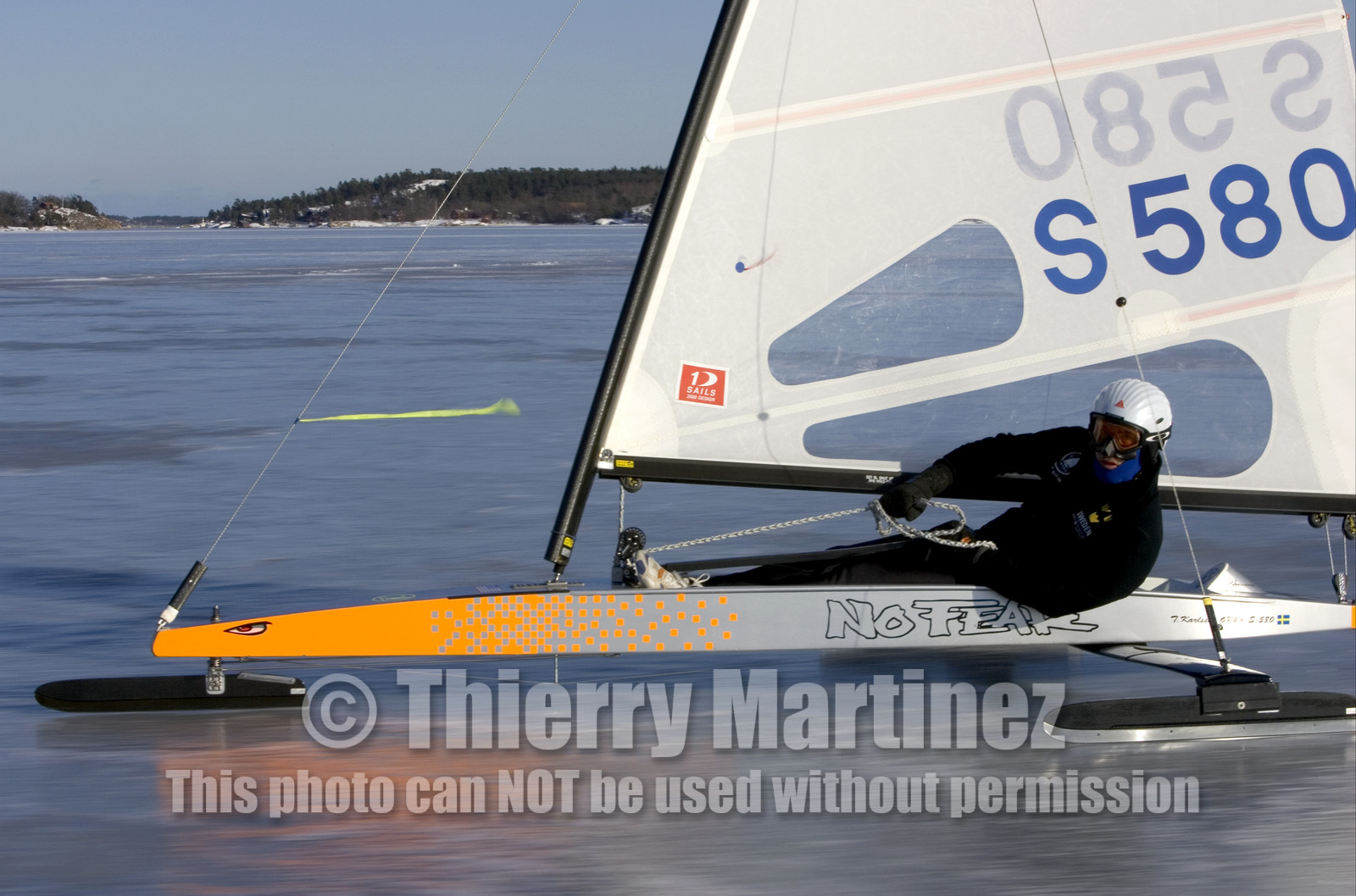 Ice Boats in Stockholm Archipelago - March 2005.