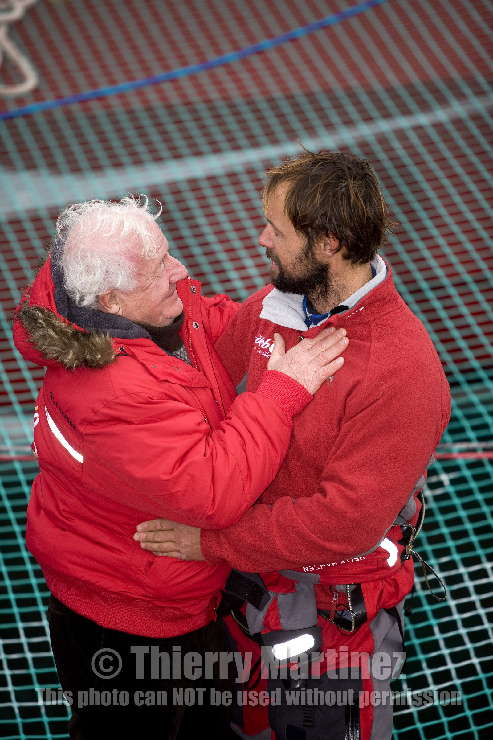 Thomas Coville (FRA) Solo Sailing Round the World Record attempt, Finish .