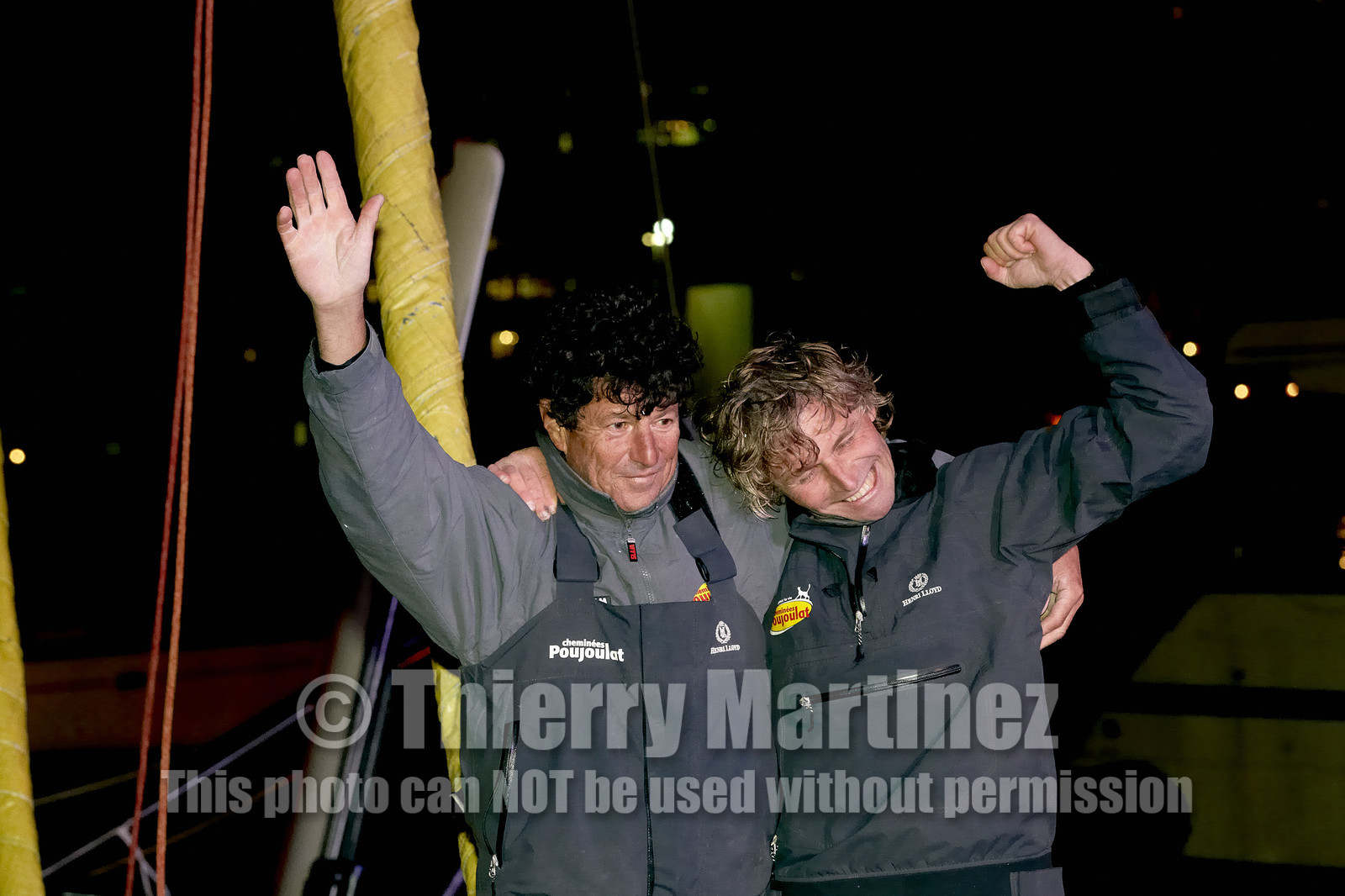 Bernard Stamm (SUI) & Jean Le Cam (FRA) winners of BWR 2014-15 on CHEMINEES POUJOULAT