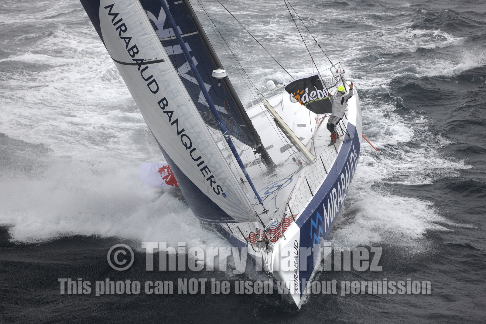 MIRABAUD  Monohull IMOCA 60, skipper Dominique Wavre (SUi)