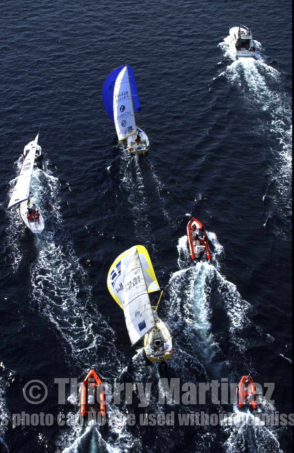 ©Thierry Martinez   Sea&Co. MINI TRANSAT 1997.  Thomas Coville (FRA) ZURICH.