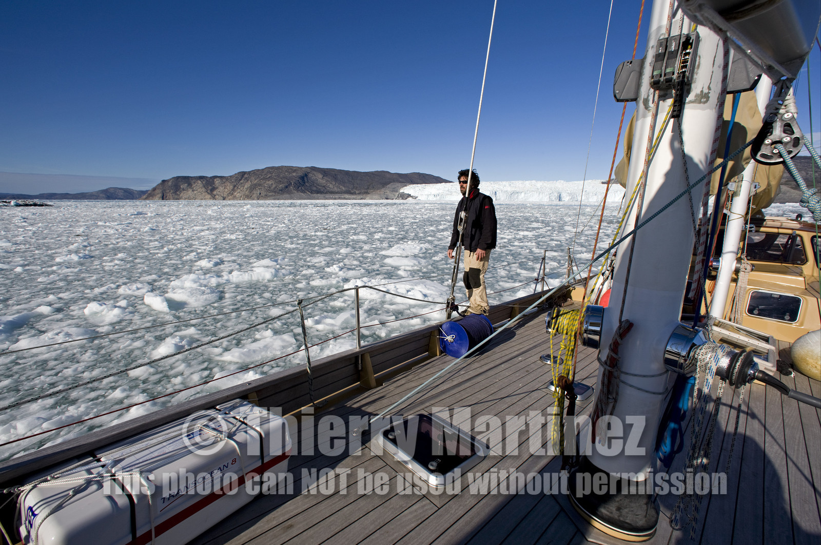 Schooner LA LOUISE sailing on west coast of Greenland.