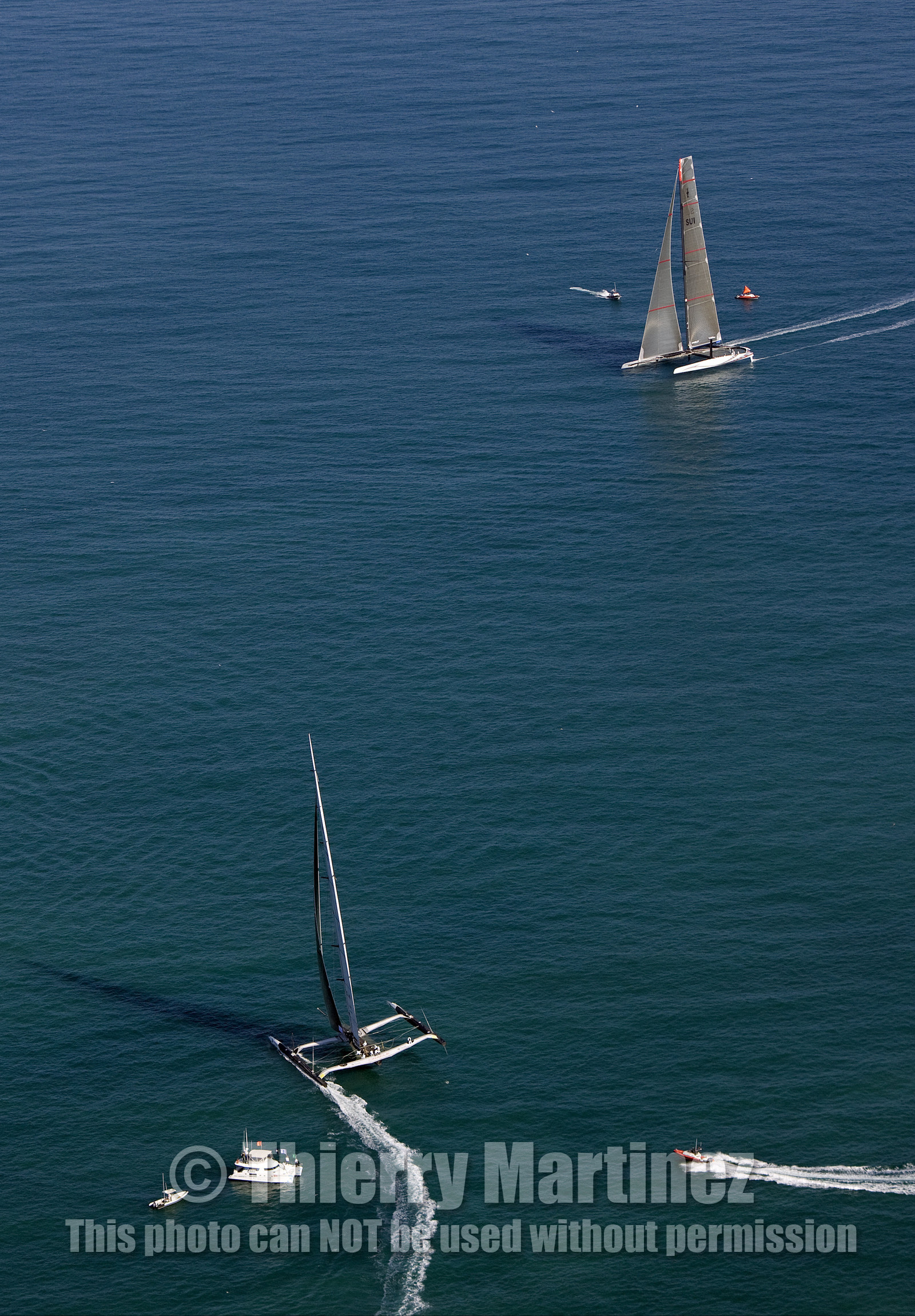 33rd  AMERICA'S CUP Valencia Spain, February 2010 - Defender:  ALINGHI (ALINGHI 5) vs Challenger : BMW Oracle Racing (USA 17)