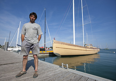 Launch of Thierry Dubois (FRA) new schooner LA LOUISE