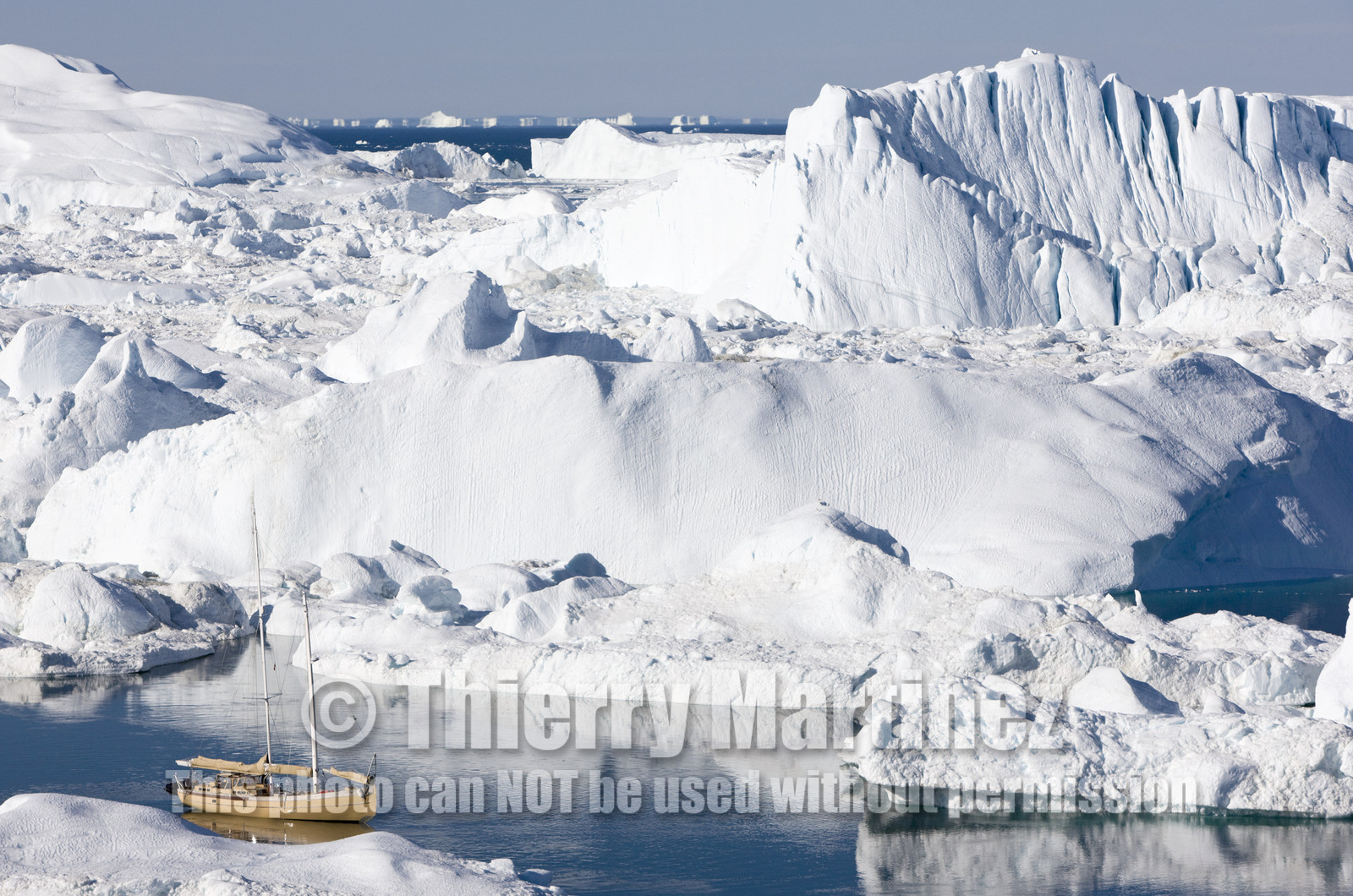 Schooner LA LOUISE sailing on west coast of Greenland.