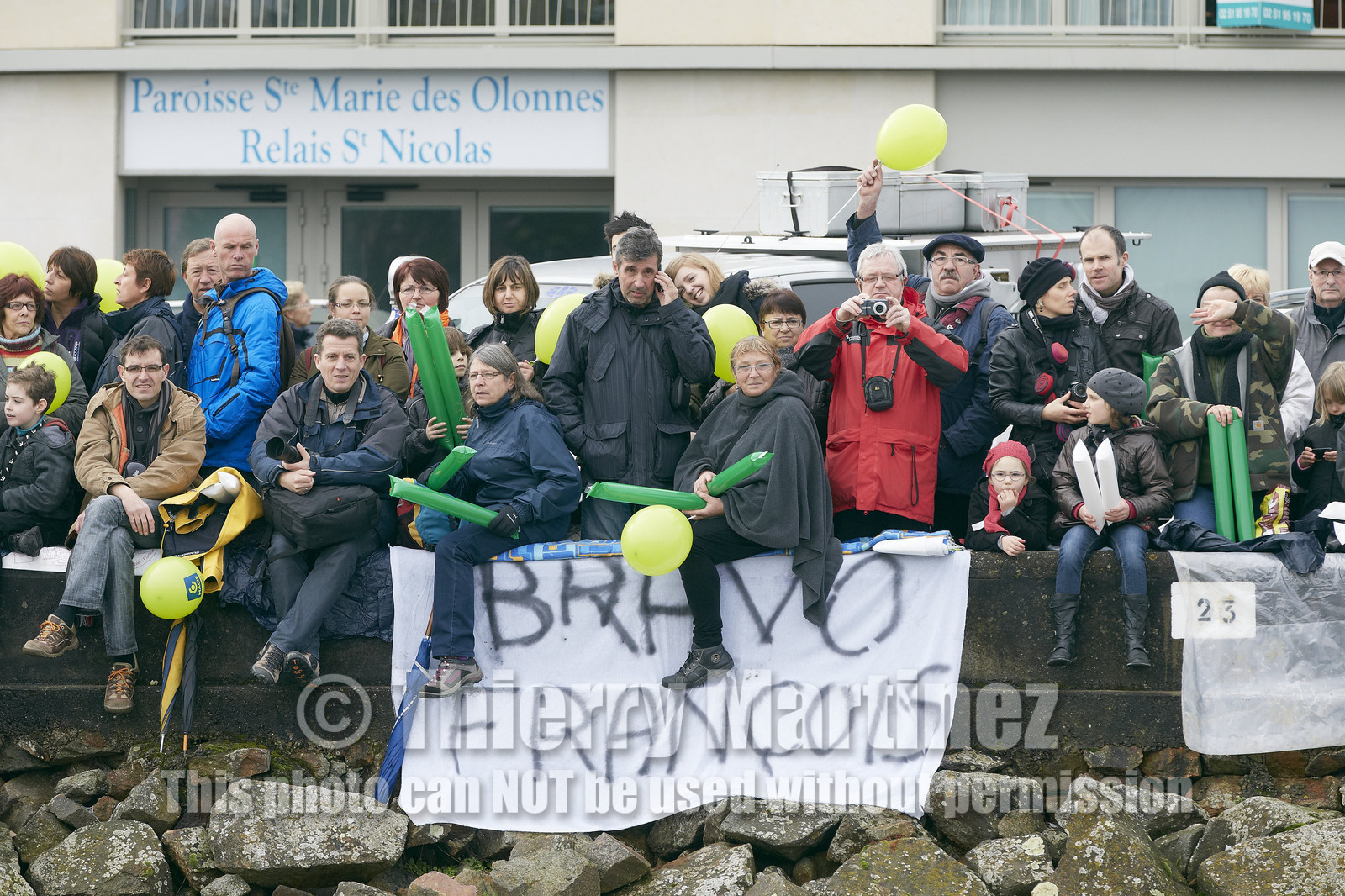 2012 13 VENDEE GLOBE. Winner arrival in Les sables d'Olonne (FRA