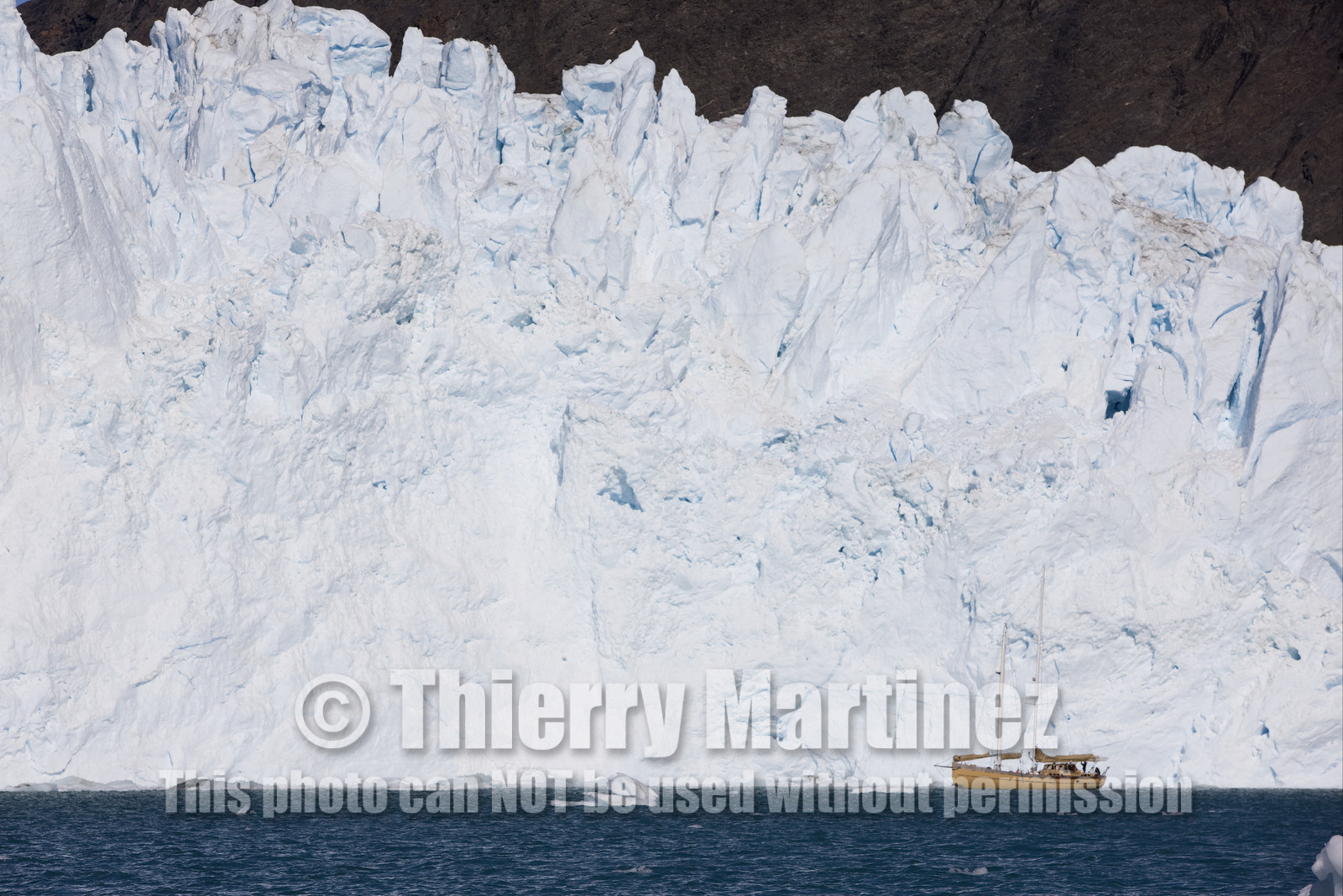 Schooner LA LOUISE sailing on west coast of Greenland.