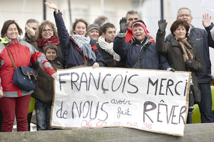 2012 13 VENDEE GLOBE. Winner arrival in Les sables d'Olonne (FRA