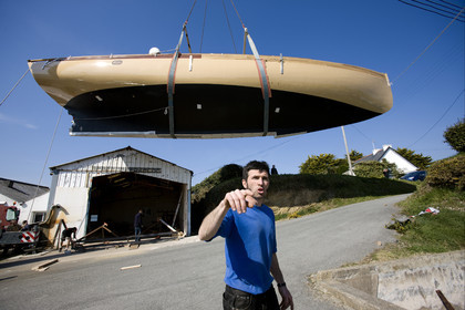 Launch of Thierry Dubois (FRA) new schooner LA LOUISE