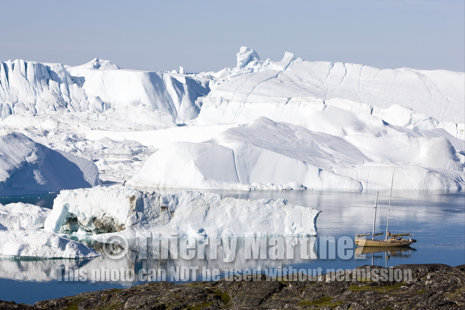 Schooner LA LOUISE sailing on west coast of Greenland.