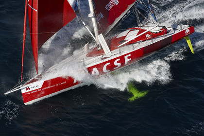MACSF , Bertrand de Broc et Marc Guillemot avant la Transat Jacques Vabre 2015.