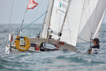 23_22774   © Thierry Martinez. LES SABLES D'OLONNE, 85 - FRANCE 25 septembre 2023.Départ MINI TRANSAT 2023. Départ du Dimanche 24 septembre retardé au Lundi 25 Sept .Les Sables d’Olonne (FRA)    Santa Cruz de la Palma ( Canaries)    St François ( Guadeloupe): 4050 NM.