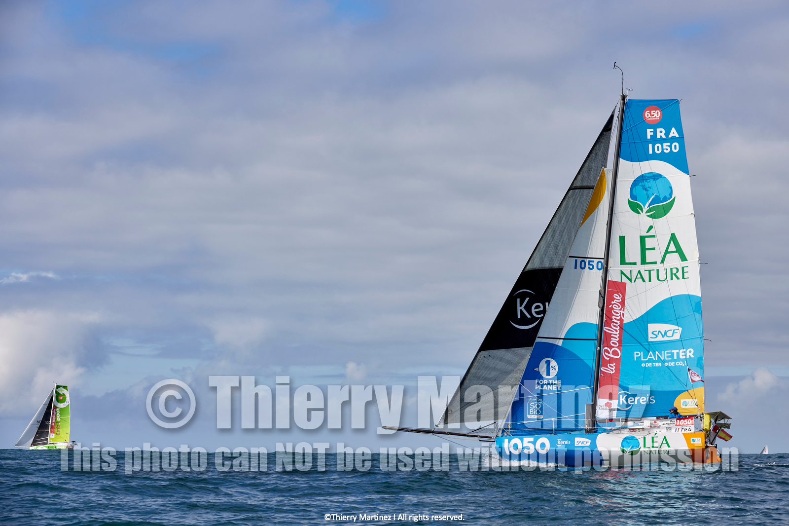 23_22146   © Thierry Martinez. LES SABLES D'OLONNE, 85 - FRANCE 25 septembre 2023.Départ MINI TRANSAT 2023. Départ du Dimanche 24 septembre retardé au Lundi 25 Sept .Les Sables d’Olonne (FRA)    Santa Cruz de la Palma ( Canaries)    St François ( Guadeloupe): 4050 NM.