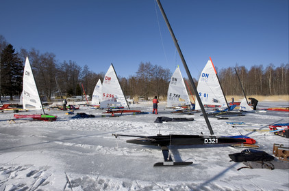 Ice Boats in Stockholm Archipelago - March 2005.
