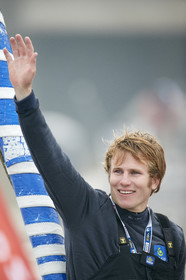 2012 13 VENDEE GLOBE. Winner arrival in Les sables d'Olonne (FRA
