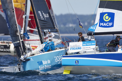 22_33128   © Thierry Martinez.PORT LA FORET, FRANCE. 28 Aout  2022.53éme édition de la Solitaire du Figaro.Départ de la 2éme étape , Port La Forêt   Royan (635NM).
