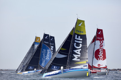 22_33013   © Thierry Martinez.PORT LA FORET, FRANCE. 28 Aout  2022.53éme édition de la Solitaire du Figaro.Départ de la 2éme étape , Port La Forêt   Royan (635NM).