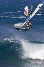 Windsurf in waves at Hookip'a Beach - North Shore Maui - Hawaii.