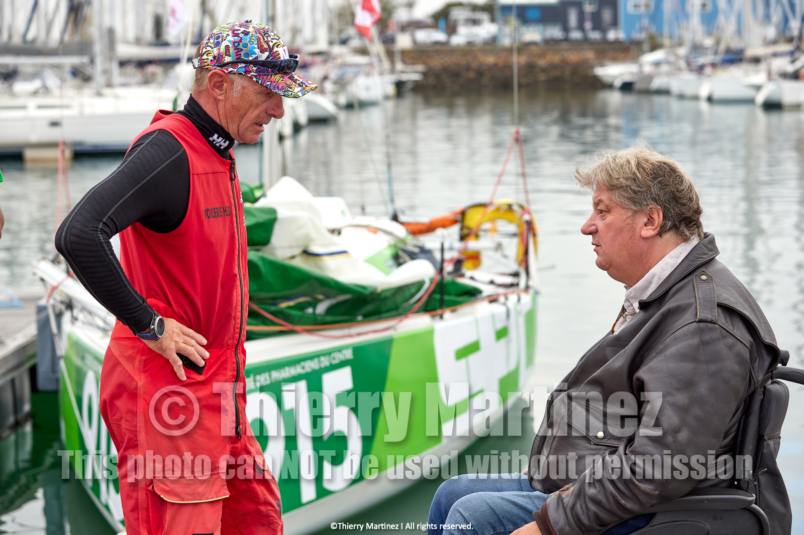 23_21605   © Thierry Martinez. LES SABLES D'OLONNE, 85 - FRANCE 25 septembre 2023.Départ MINI TRANSAT 2023. Départ du Dimanche 24 septembre retardé au Lundi 25 Sept .Les Sables d’Olonne (FRA)    Santa Cruz de la Palma ( Canaries)    St François ( Guadeloupe): 4050 NM.