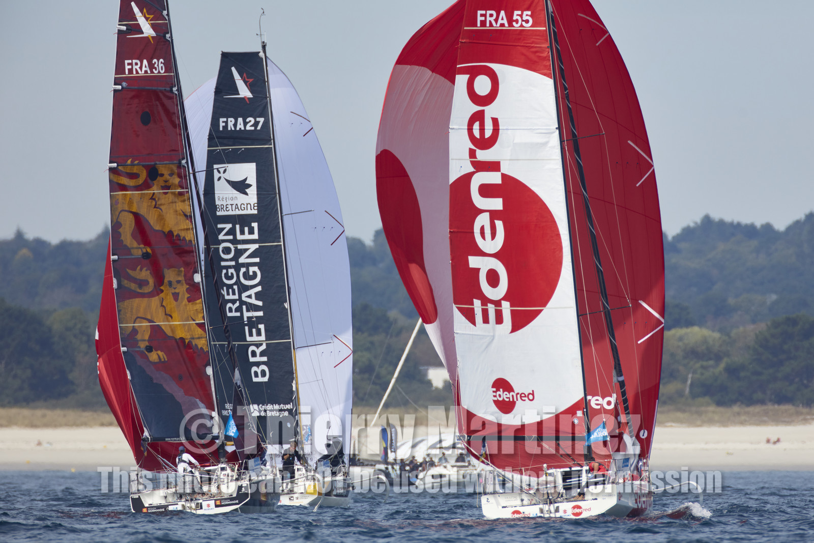 22_33354   © Thierry Martinez.PORT LA FORET, FRANCE. 28 Aout  2022.53éme édition de la Solitaire du Figaro.Départ de la 2éme étape , Port La Forêt   Royan (635NM).