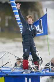 2012 13 VENDEE GLOBE. Winner arrival in Les sables d'Olonne (FRA