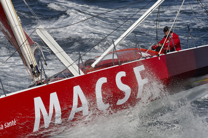 MACSF , Bertrand de Broc et Marc Guillemot avant la Transat Jacques Vabre 2015.