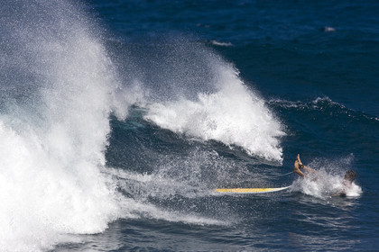 Surf in waves at Hookip'a Beach - North Shore Maui - Hawaii.