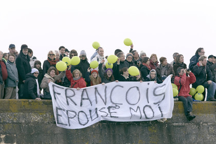 2012 13 VENDEE GLOBE. Winner arrival in Les sables d'Olonne (FRA