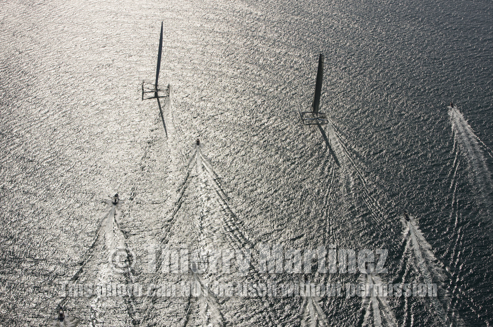 33rd  AMERICA'S CUP Valencia Spain, February 2010 - Defender:  ALINGHI (ALINGHI 5) vs Challenger : BMW Oracle Racing (USA 17)