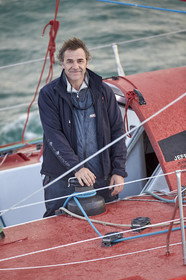 Départ de Jeff Pellet (FRA) sur son bateau COME IN VENDEE POUR UN TOUR DU MONDE;