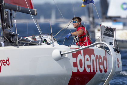 22_33181   © Thierry Martinez.PORT LA FORET, FRANCE. 28 Aout  2022.53éme édition de la Solitaire du Figaro.Départ de la 2éme étape , Port La Forêt   Royan (635NM).