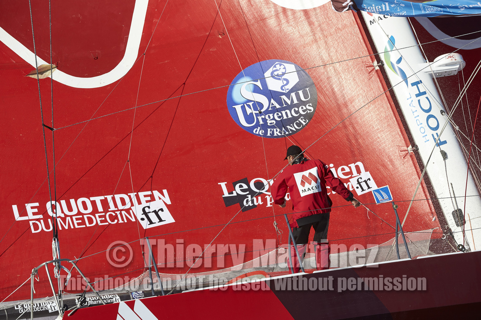 MACSF , Bertrand de Broc et Marc Guillemot avant la Transat Jacques Vabre 2015.