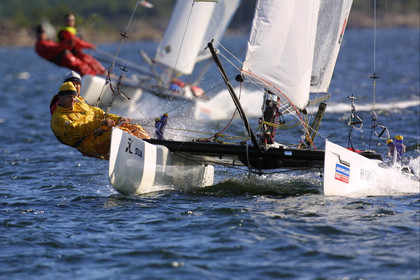 01_0483D-©ThMartinez- Sweden 1st 3rd August 2001. Archipelago Raid (Catamaran Formula 18).Day2, Björn Hansen & Peter Mickos