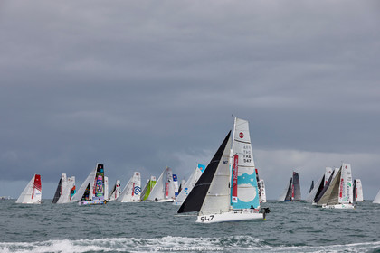 23_21847   © Thierry Martinez. LES SABLES D'OLONNE, 85 - FRANCE 25 septembre 2023.Départ MINI TRANSAT 2023. Départ du Dimanche 24 septembre retardé au Lundi 25 Sept .Les Sables d’Olonne (FRA)    Santa Cruz de la Palma ( Canaries)    St François ( Guadeloupe): 4050 NM.