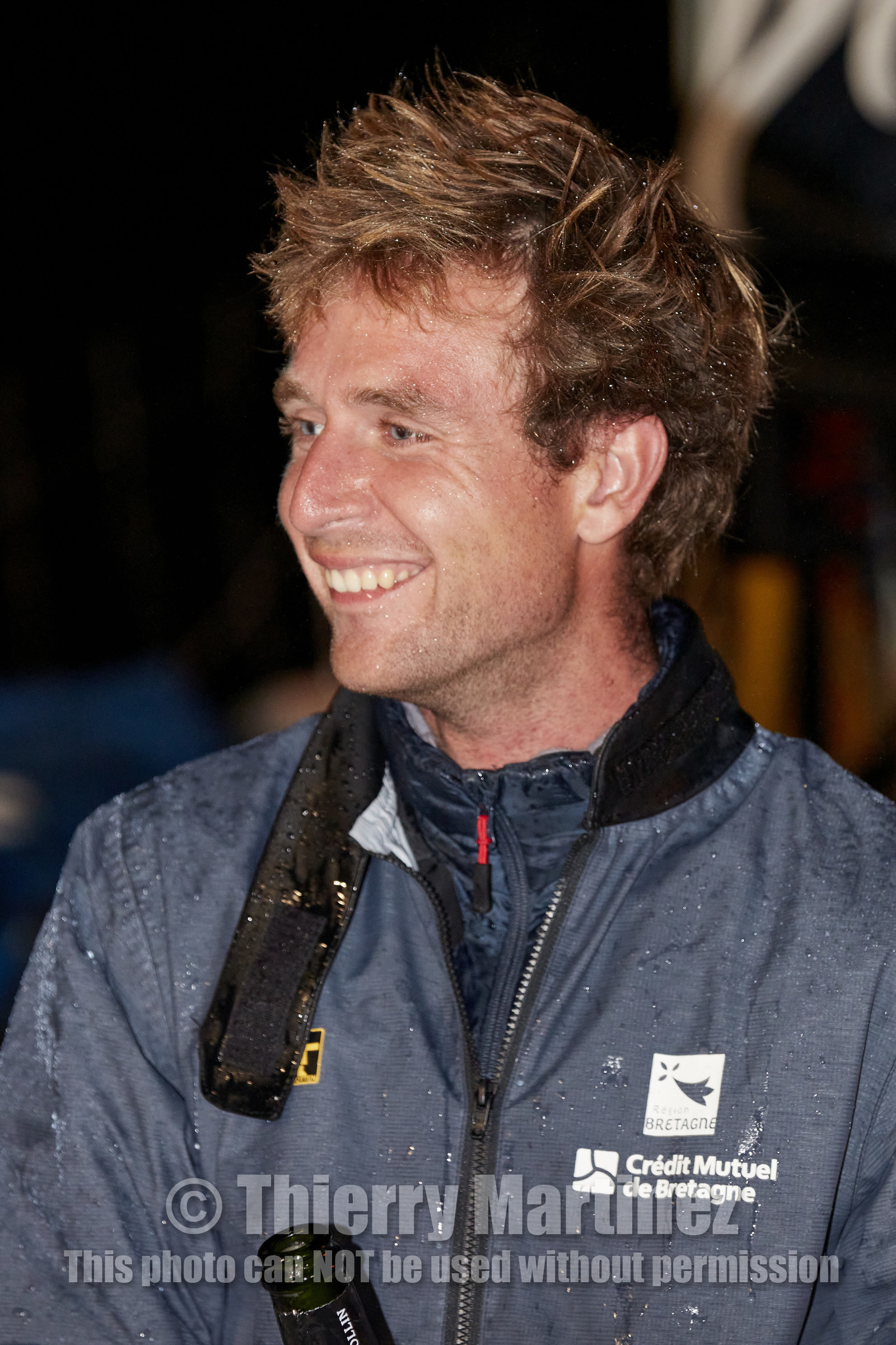 22_35150   © Thierry Martinez.ST NAZAIRE, FRANCE.07 Sept 2022.53éme édition de la Solitaire du Figaro.Arrivée de la 3éme étape , Royan    St Nazaire.Tom Laperche (Région Bretagne-CMB Performance) vainqueur de l’étape et de l’édition de la Solitaire du Figaro 2022.
