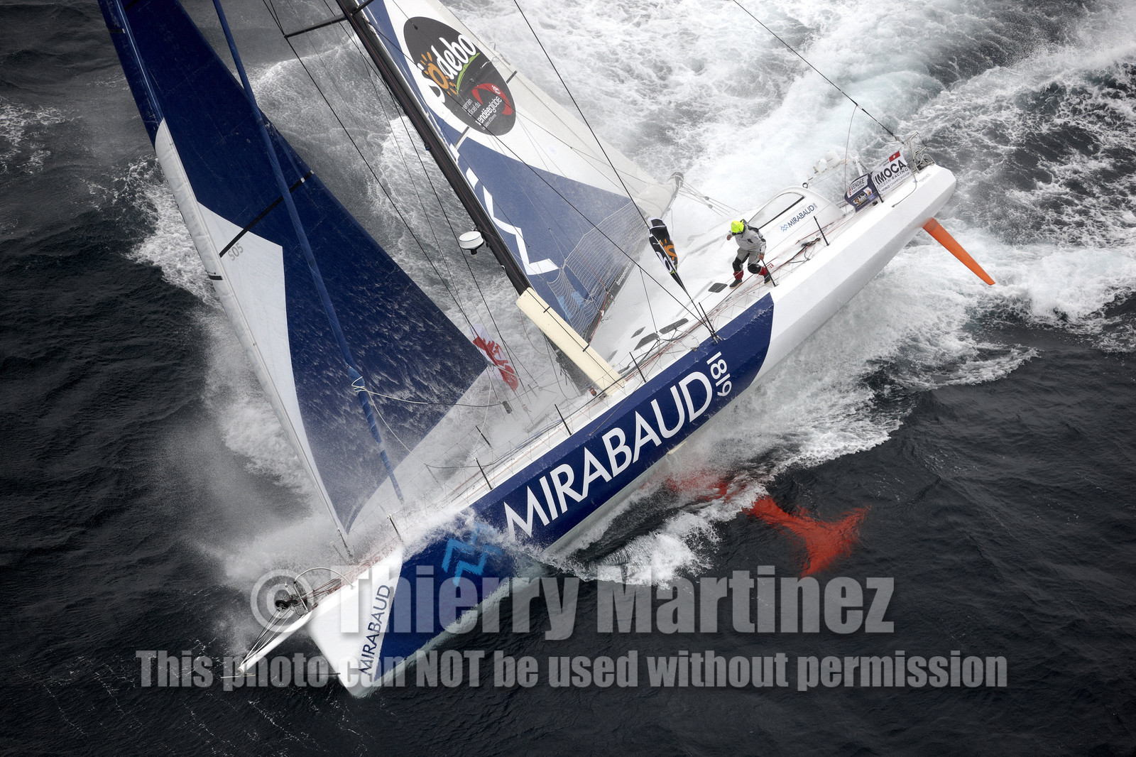 MIRABAUD  Monohull IMOCA 60, skipper Dominique Wavre (SUi)