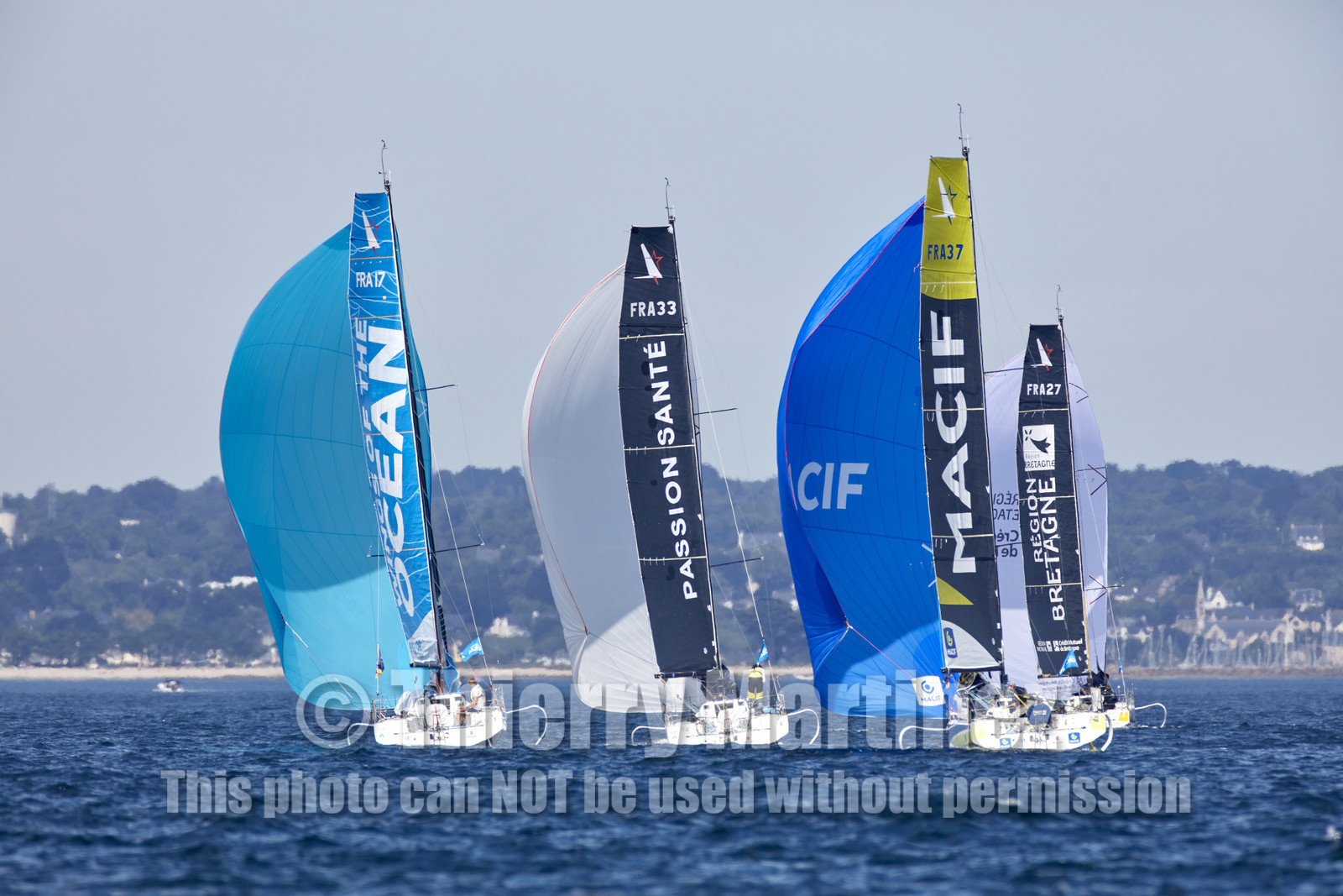 22_33254   © Thierry Martinez.PORT LA FORET, FRANCE. 28 Aout  2022.53éme édition de la Solitaire du Figaro.Départ de la 2éme étape , Port La Forêt   Royan (635NM).