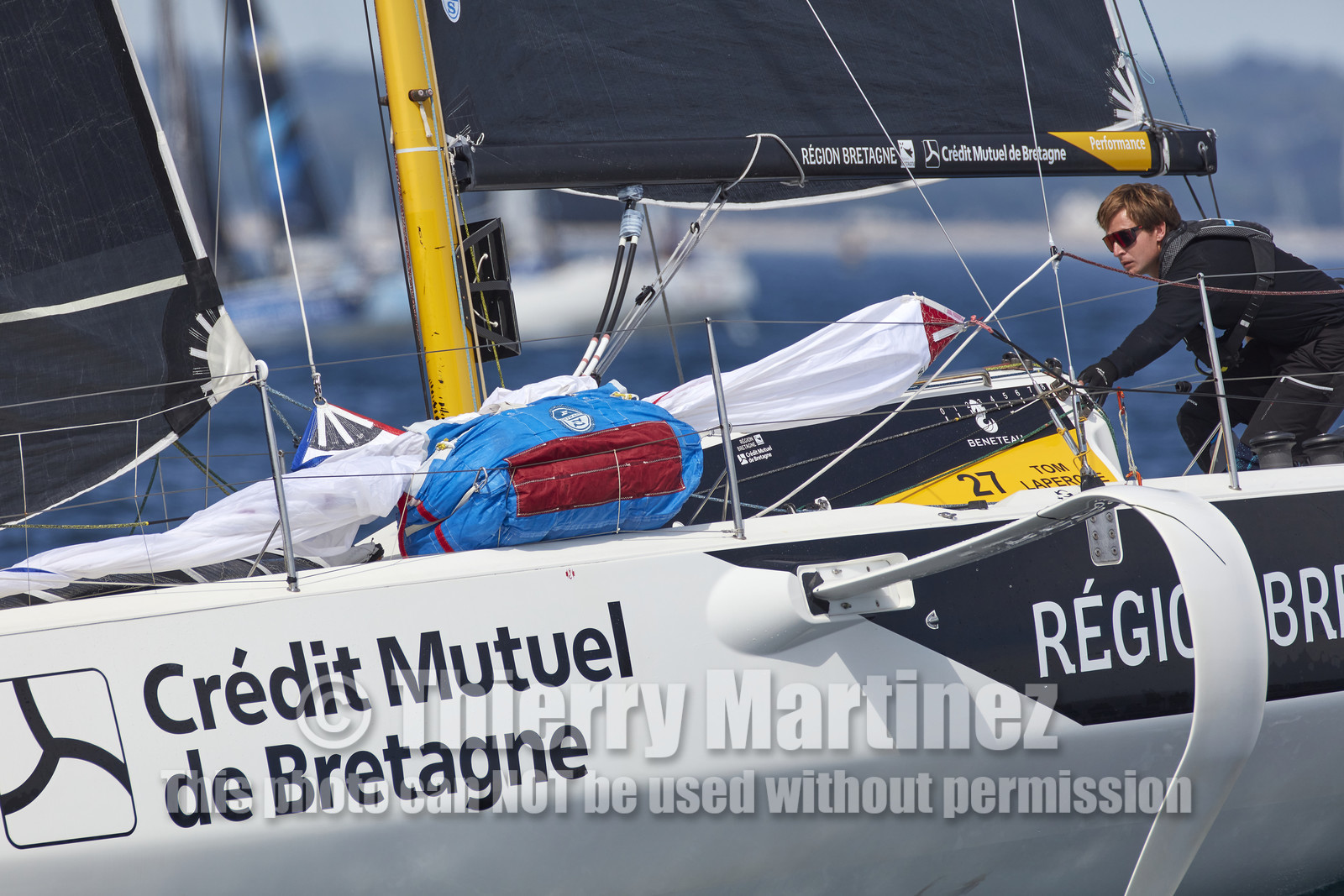 22_33157   © Thierry Martinez.PORT LA FORET, FRANCE. 28 Aout  2022.53éme édition de la Solitaire du Figaro.Départ de la 2éme étape , Port La Forêt   Royan (635NM).