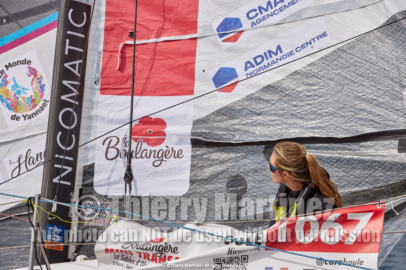 23_22116   © Thierry Martinez. LES SABLES D'OLONNE, 85 - FRANCE 25 septembre 2023.Départ MINI TRANSAT 2023. Départ du Dimanche 24 septembre retardé au Lundi 25 Sept .Les Sables d’Olonne (FRA)    Santa Cruz de la Palma ( Canaries)    St François ( Guadeloupe): 4050 NM.