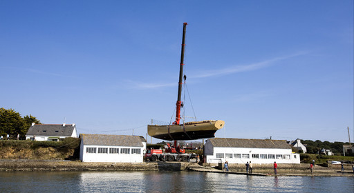 Launch of Thierry Dubois (FRA) new schooner LA LOUISE