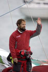 Thomas Coville (FRA) Solo Sailing Round the World Record attempt, Finish .